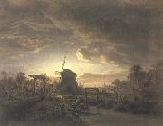 Jacobus Theodorus Abels Landscape in Moonlight (mk22) USA oil painting artist